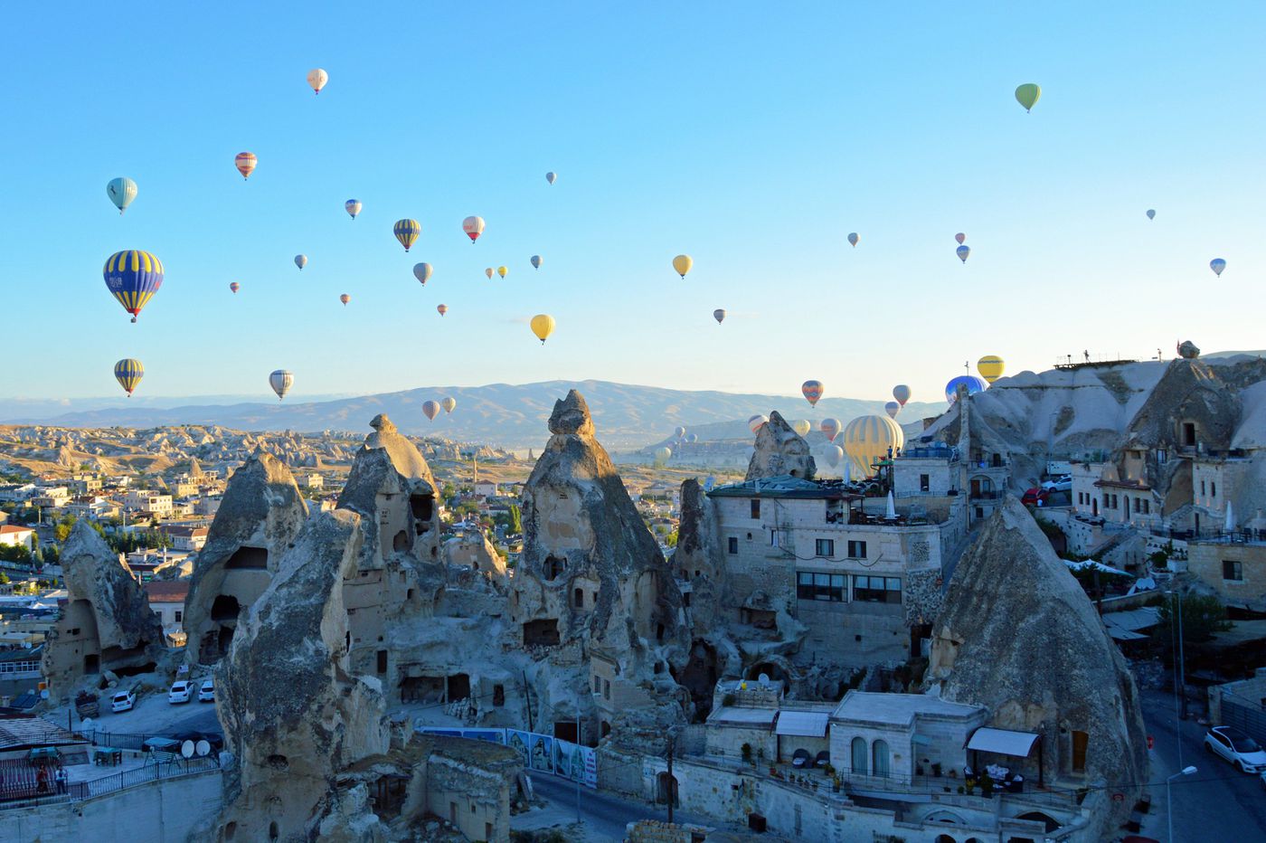 In central Turkey’s Cappadocia, a landscape of fairy chimneys and cave dwellings