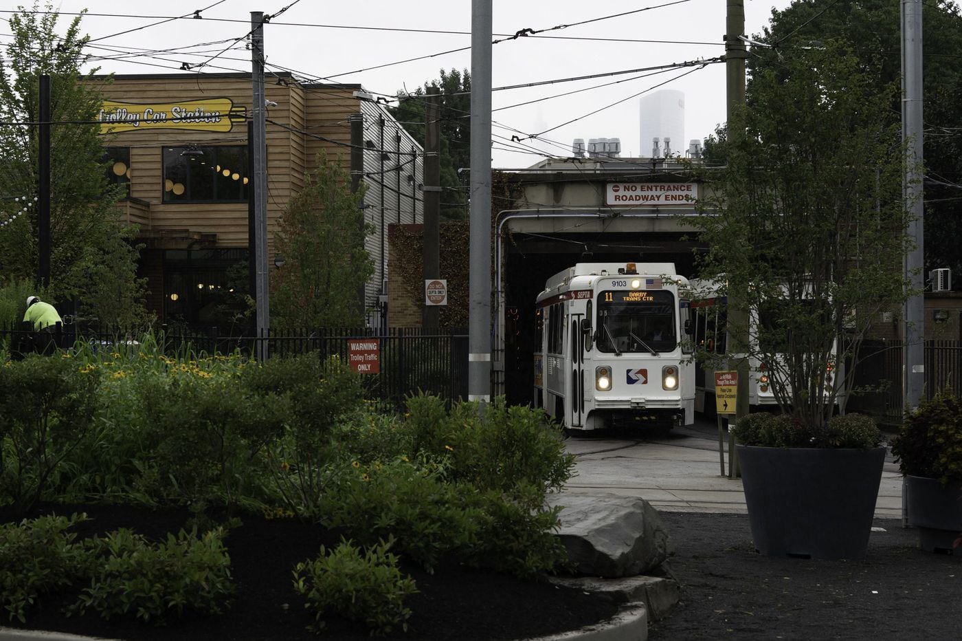 Trolleys in the garden: New landscape and cafe transform bleak West Philly junction | Inga Saffron